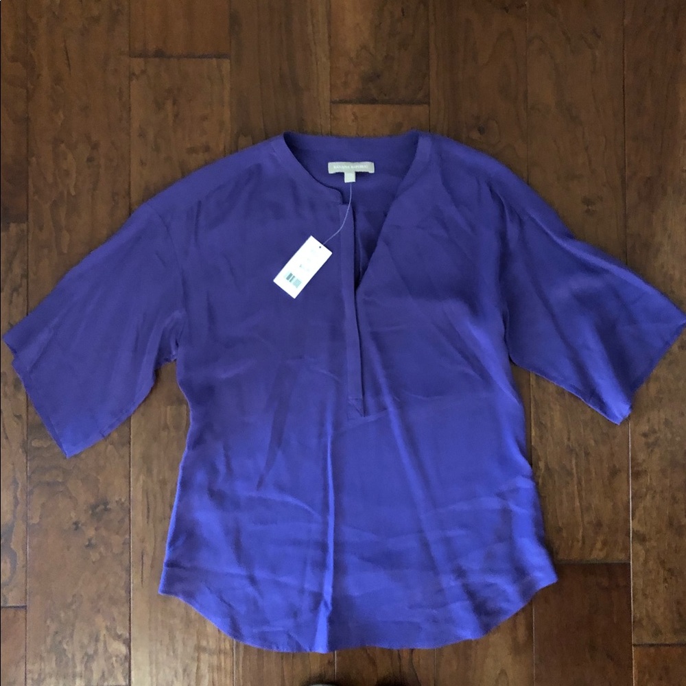 Silk banana republic blouse in purple